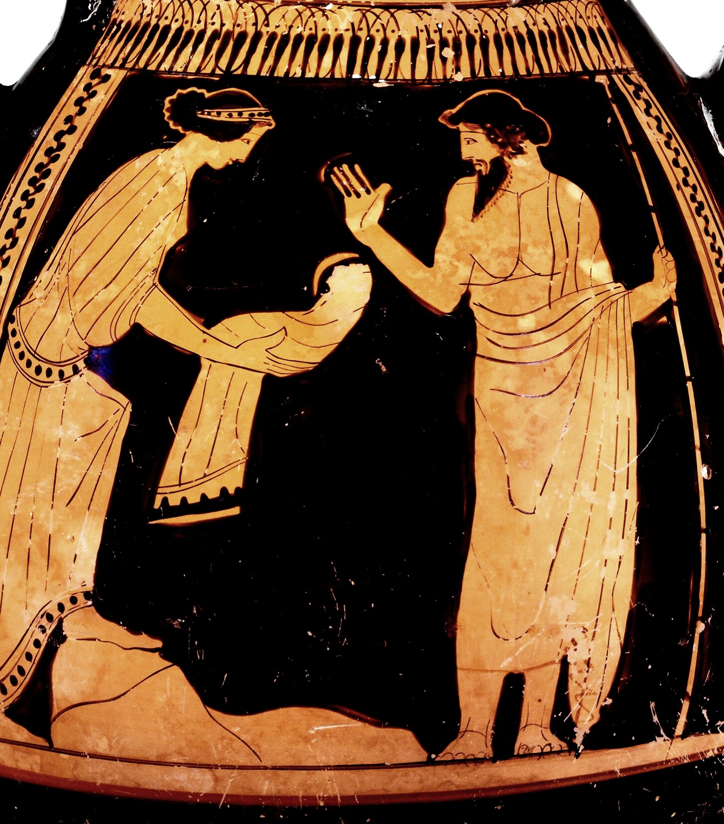 Kronos, peinture sur un vase grec