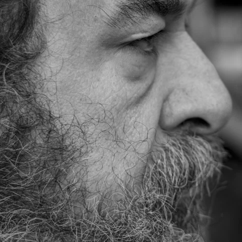 Close up monochrome self portrait - 3