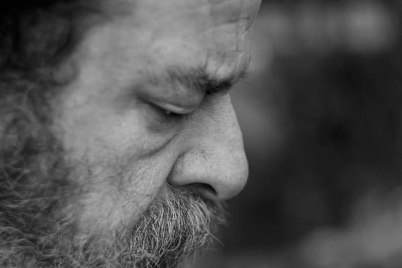 Close up monochrome self portrait - 4
